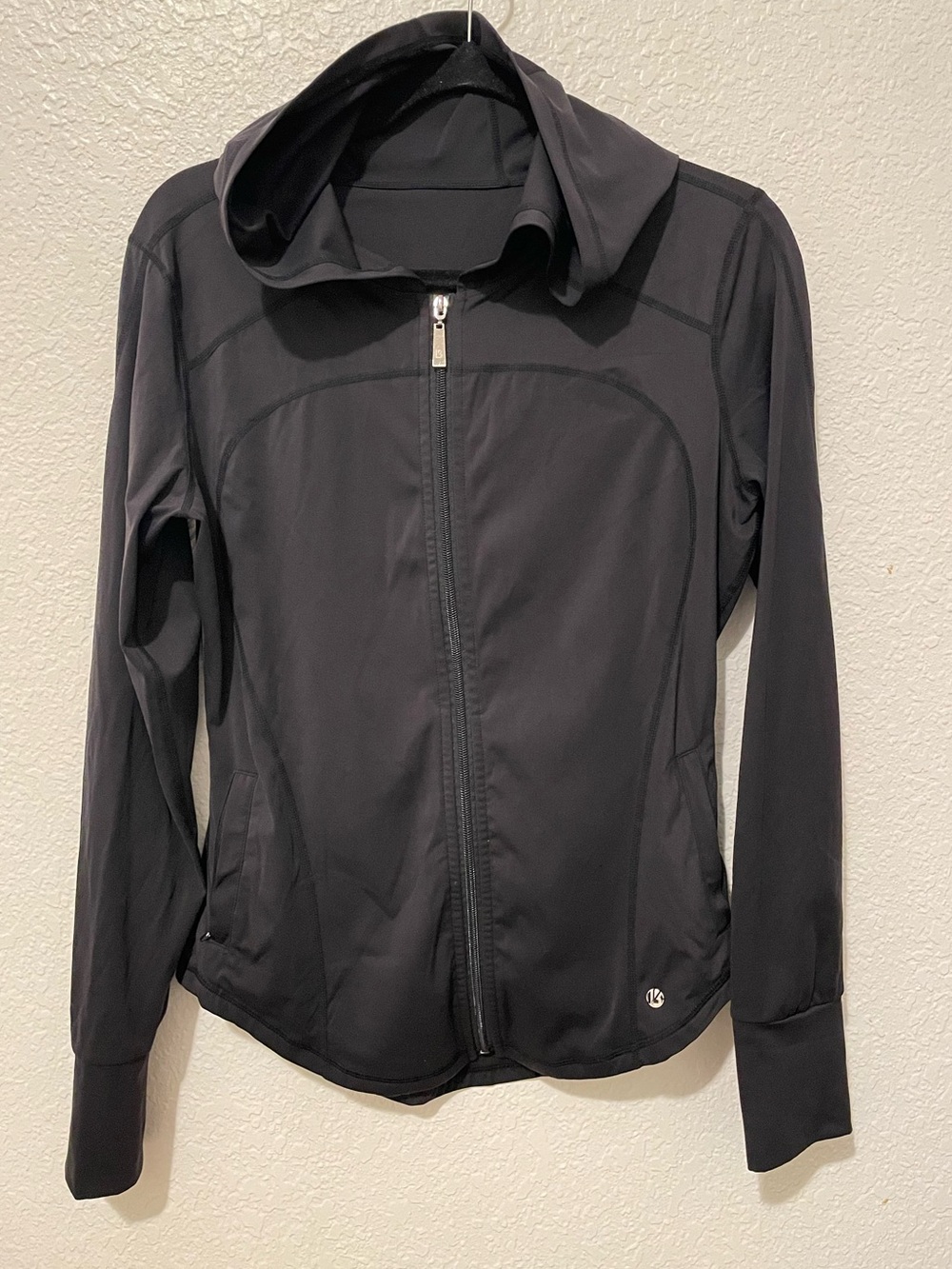 Buff Bunny Women’s Black Hooded Zip Jacket - Lightweight Active Layer